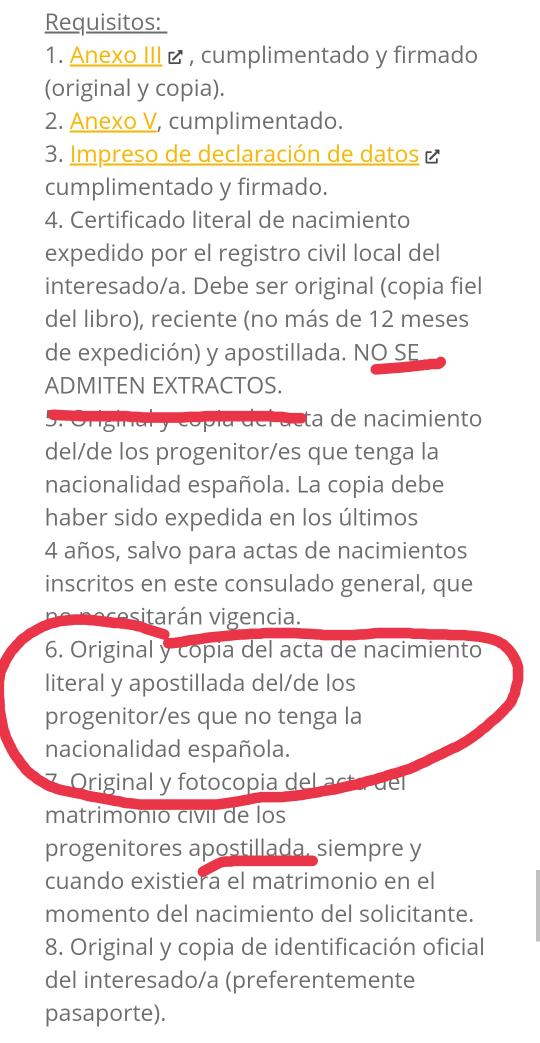 LeyMemoria's tweet photo. @DavidCasarejos Inconsistencias.

Redirige a otro consulado con los requisitos de ese otro consulado.
ANEXO III para Cuba no acordé.

En Cuba no se dan LITERALES.
NO SE APOSTILLA
NACIMIENTO DEL PROGENITOR NO 🇪🇦 EN UN PAIS EN CAOS PARA QUE? 
@ConsEspLaHabana https://t.co/nBmVRJckra