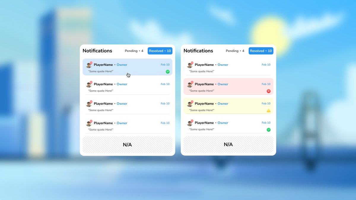 30 Days of Ui Design

Didn't wanna do something like this cuz afraid i wasn't gonna be consistent

[Day 1] Notifications 💬
#Roblox #RobloxDev