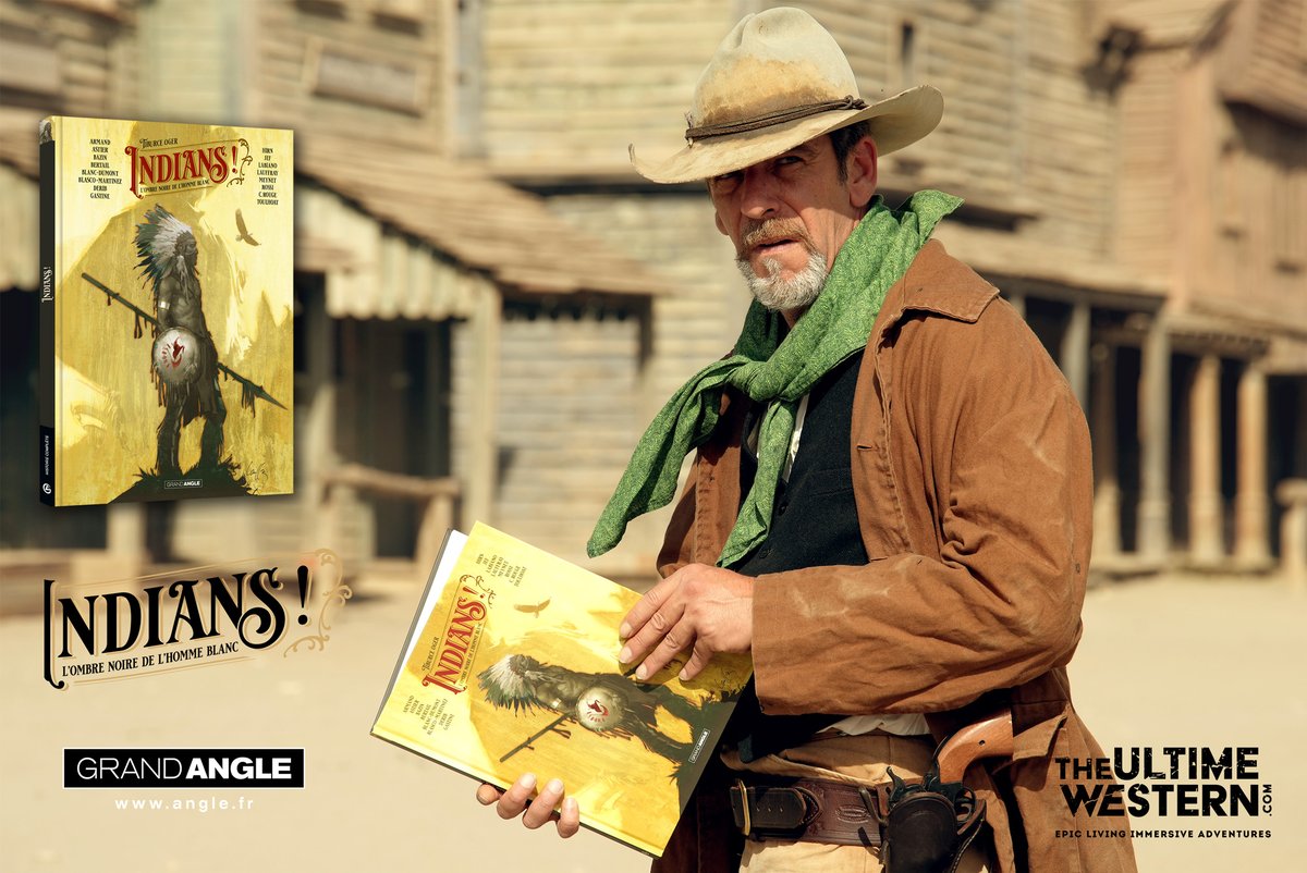 UltimeWestern's tweet photo. "Indians!"de Tiburce Oger et ses complices vient de sortir !! A cette occasion, la collection @grand_angle devient partenaire de @UltimeWestern ! Des surprises à venir...  Stay tuned! #bd #comics #western #larp #artwork #illustration #indians https://t.co/s9xZfZwaVo