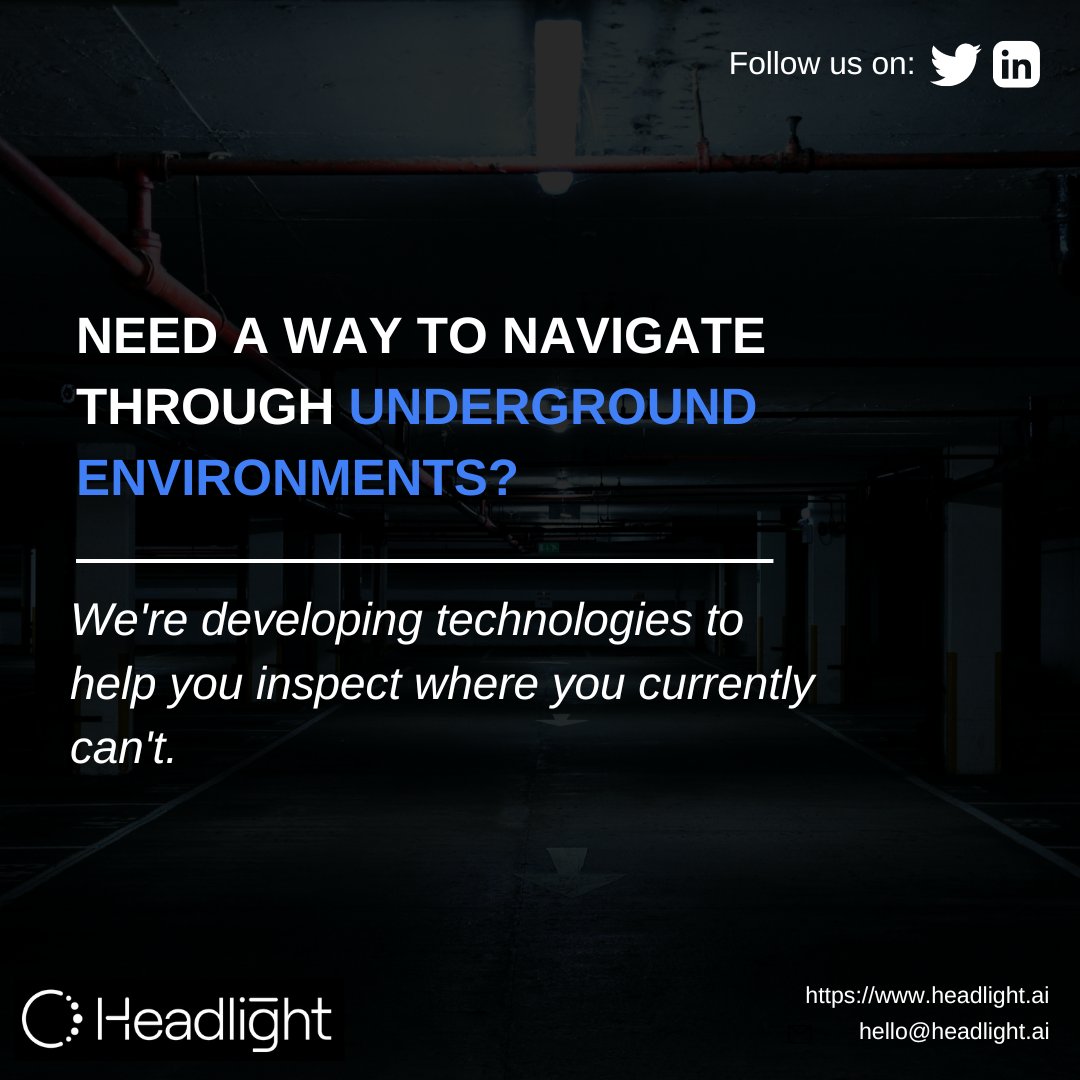 We're working on a series of tools and innovations that will allow you to navigate the most complex underground environments.

If you need help with a specific challenge just let us know!

#technology #innovation #underground #slam