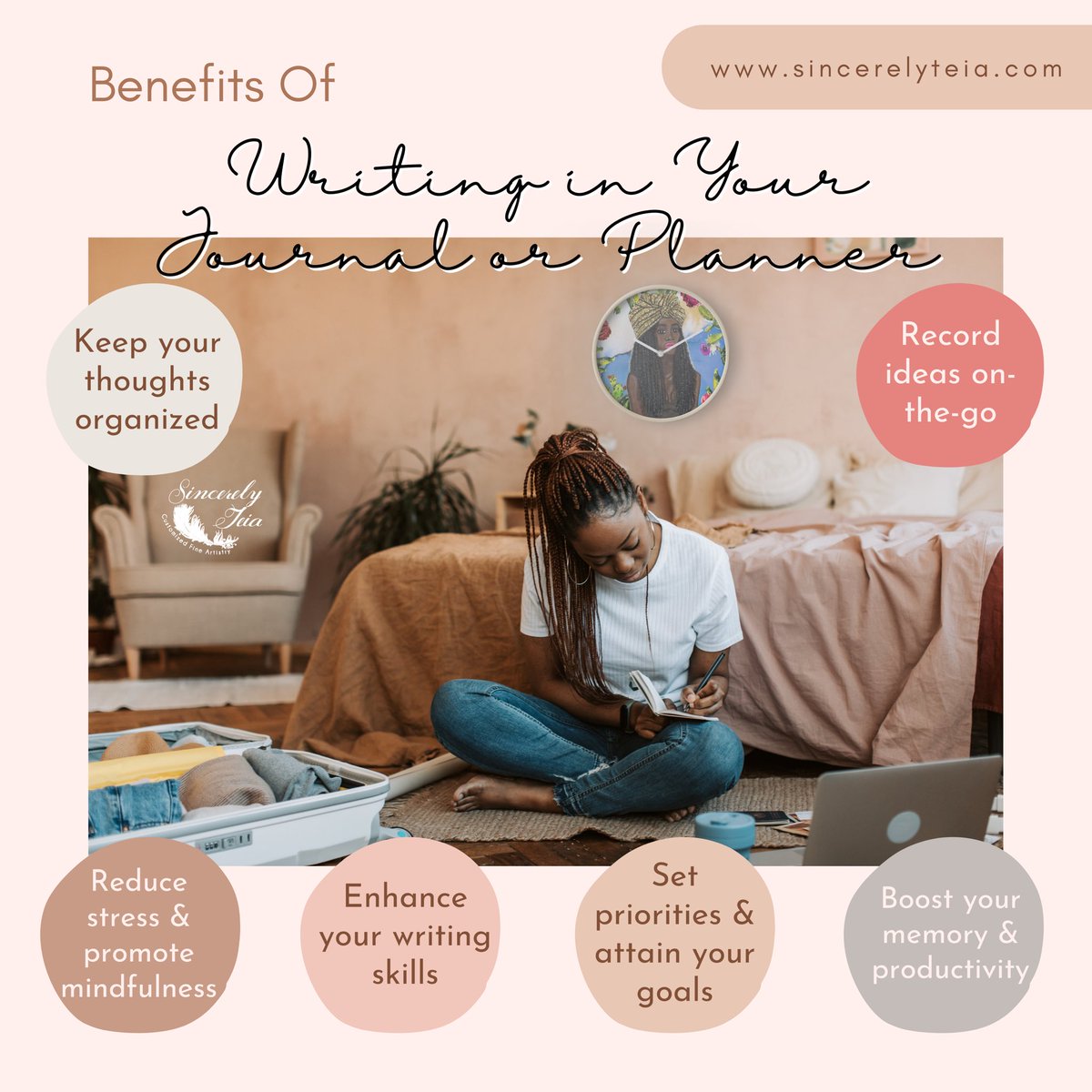 sincerelyteia's tweet photo. Benefits of Writing in Your Journal or Planner 📖✍🏾💞
#SincerelyTeia #ART #goals #planner #planning #plannerbabe #functionalplanning #paperplanners #stationery #notebook #journal #journaling #journalingcommunity #creativejournaling #bulletjournal #bulletjournaling 📖✍🏾💞 https://t.co/gryILLShcS