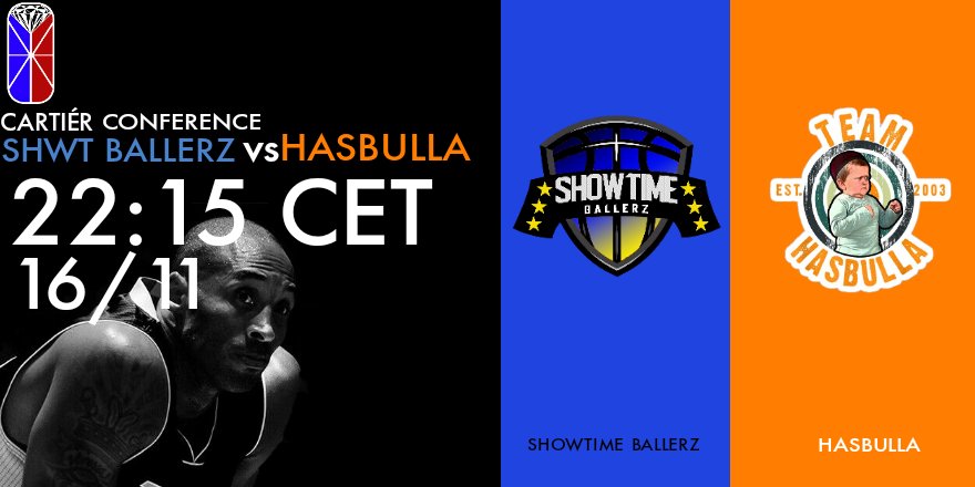 Euro2KLeague's tweet photo. 💎 The Underfeated Hasbulla go against some Talented Teams in their Conference

👑 Cartier Conference

🏀 @SHWTMBallerz vs #Hasbulla
⌚ 22:15 CET
📺 https://t.co/Z1Rnxb5coz

🏀 @UDGamingesp vs #Hasbulla
⌚ 23:15 CET
📺 https://t.co/Z1Rnxb5coz https://t.co/T79aDifMRR