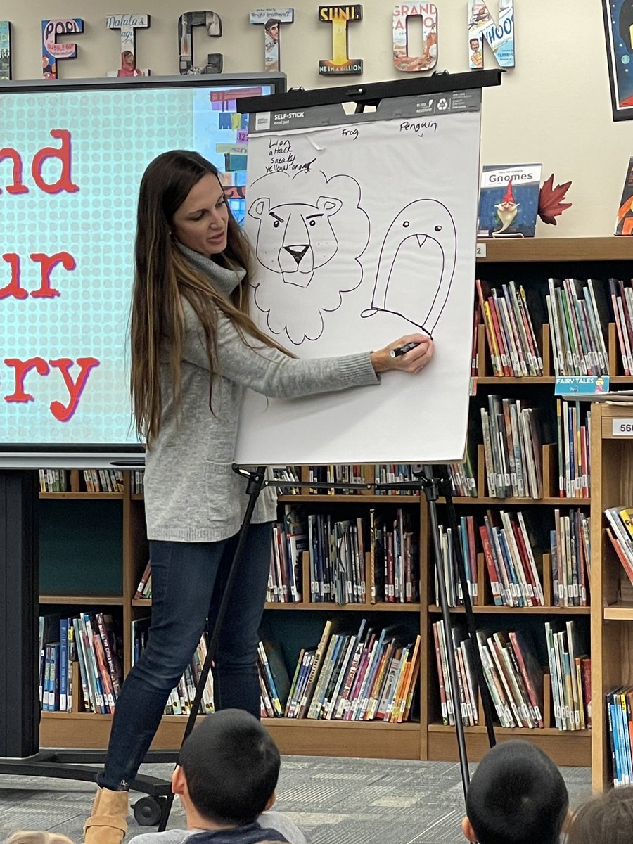 Author and illustrator Vanessa Roeder visited today and spoke with the kids about writing their own story! #librariesrrock