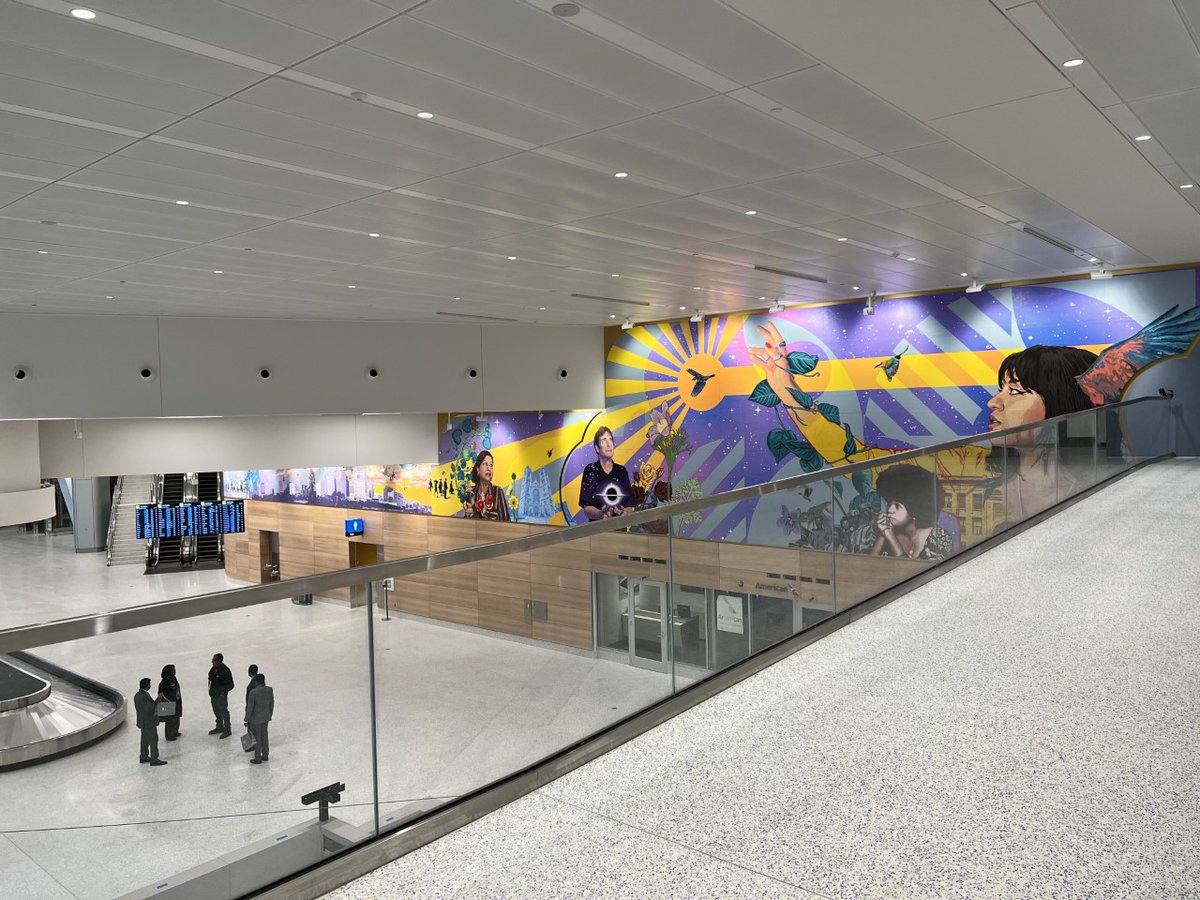 Yesterday, our Artist Services team, Danielle Bursk and Stephanie Nerbak, had an amazing time at the new Terminal A at @EWRairport for the official ribbon cutting with @GovMurphy and @FirstLadyNJ. Explore the new #NJPublicArt here: newarkterminala.com #NJarts @PANYNJ