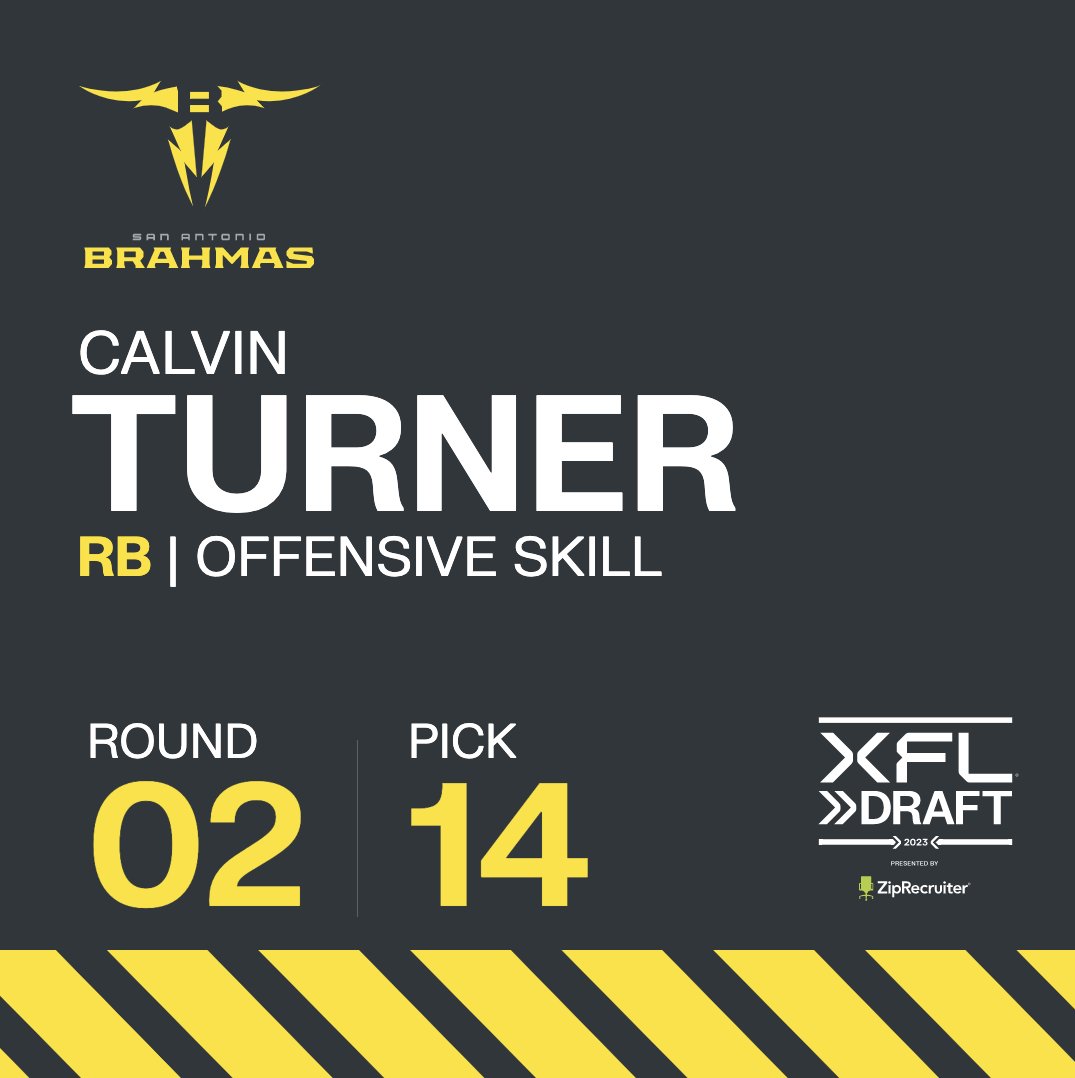 UFLBrahmas's tweet photo. @XFL2023 The true definition of a football player.

We're thrilled to welcome Calvin Turner to the Alamo City! https://t.co/jpPaPByxBQ