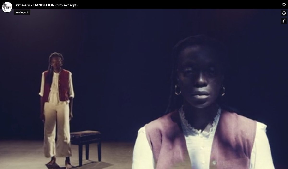 It was such an amazing and lasting experience to work with raf alero and their Dandelion Project as part of the online iteration of <a href="/Audiograft_Fest/">Audiograft Festival</a> 

A link to the audiograft vimeo is on our page, where you can find an excerpt of their film, DANDELION