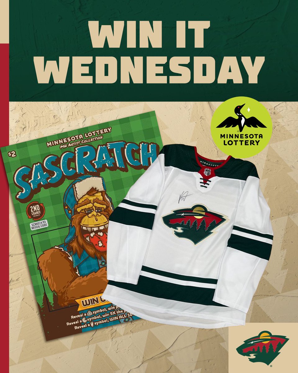 A 𝘵𝘩𝘳𝘪𝘭𝘭𝘪𝘯𝘨 day to win! Say I’MN to #WinItWednesday!

RT for a chance to win an authentic Kirill Kaprizov signed #mnwild white jersey, $50 in <a href="/mnlottery/">Minnesota Lottery</a> scratch 🎟️ and more!

Rules » bit.ly/3MHGuFB