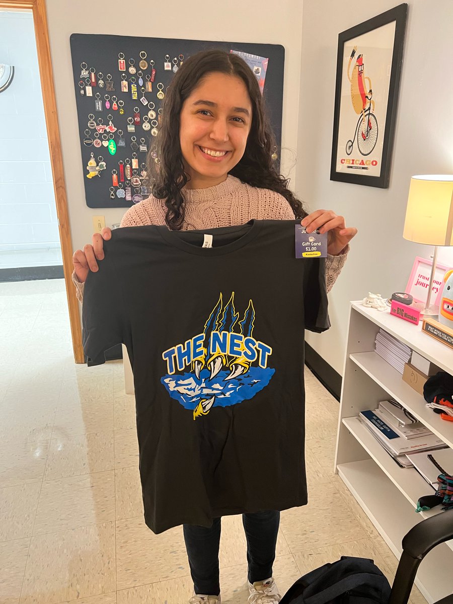 Congrats to our first two Nest Punch Card winners, Melanie and Raul! We love seeing them in The Nest and hope to see ALL of you there soon! Open Monday, Wednesday, and Friday during all lunch periods. Don't forget your punch card! #leydenpride #thenest
