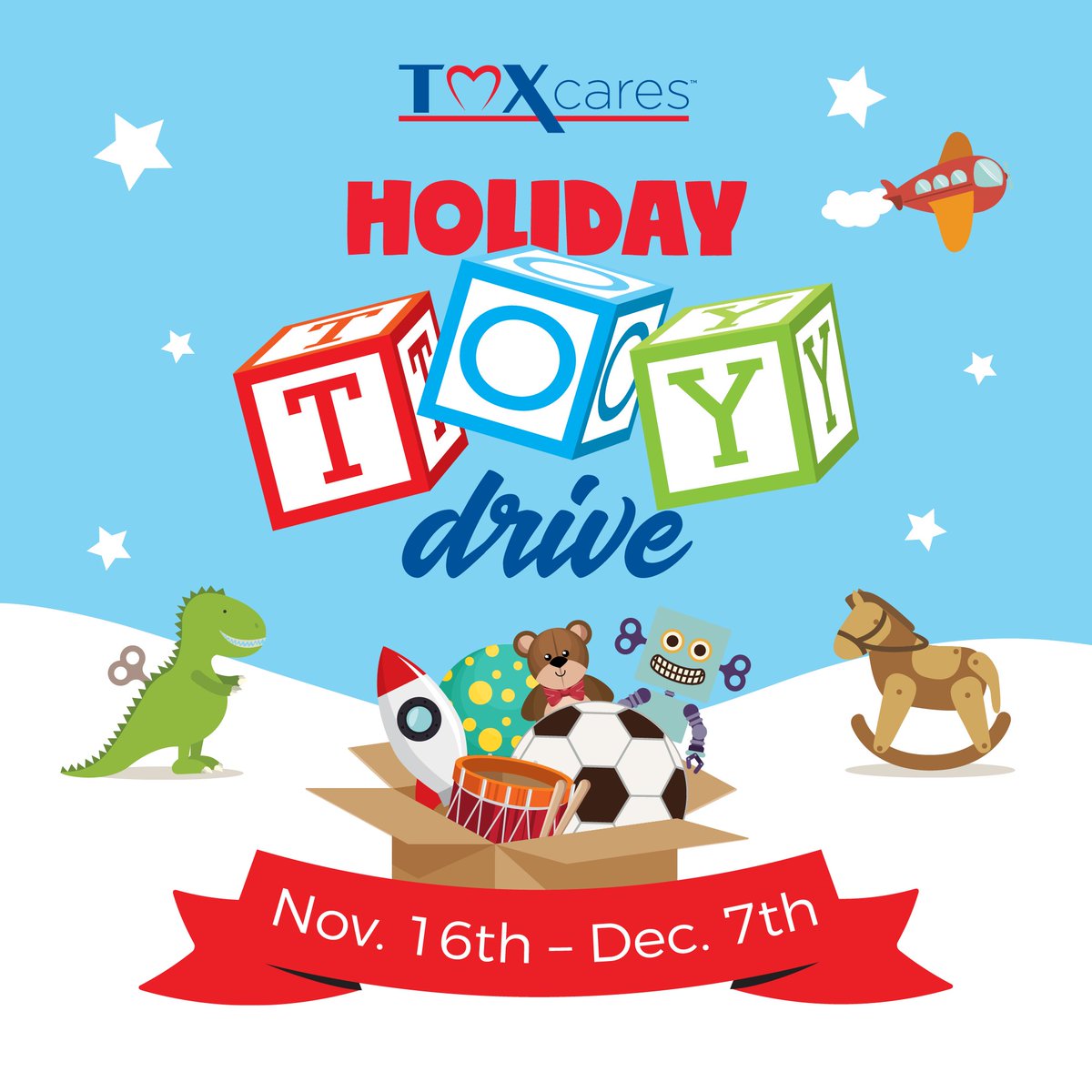 Our annual #TMXCares Toy Drive starts TODAY! You can drop off new, unwrapped toys at any TitleMax®, TitleBucks®, or InstaLoan® location through December 7th! We donate all items collected to local organizations to distribute to children this holiday season!