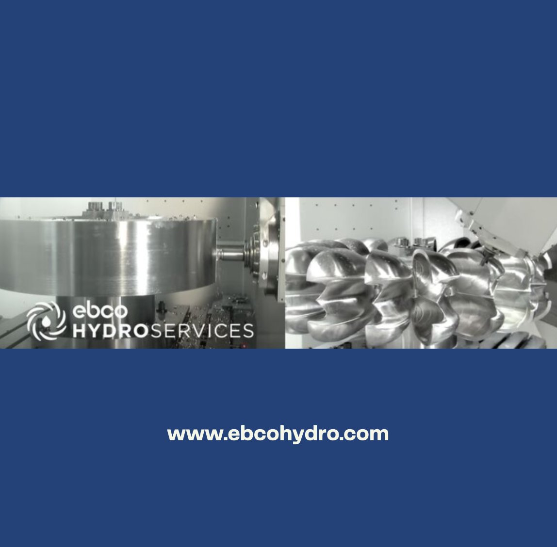 EbcoHydroS's tweet image. Factory shots! 📸
With our DMG 5-axis machine🤩 say goodbye to delayed delivery. We can manufacture the precise geometry of a Pelton runner, ensuring that the highest possible efficiency is obtained in our #manufacturingtechnique #WECANDOITALL #EbcoIndutries #eHS💧