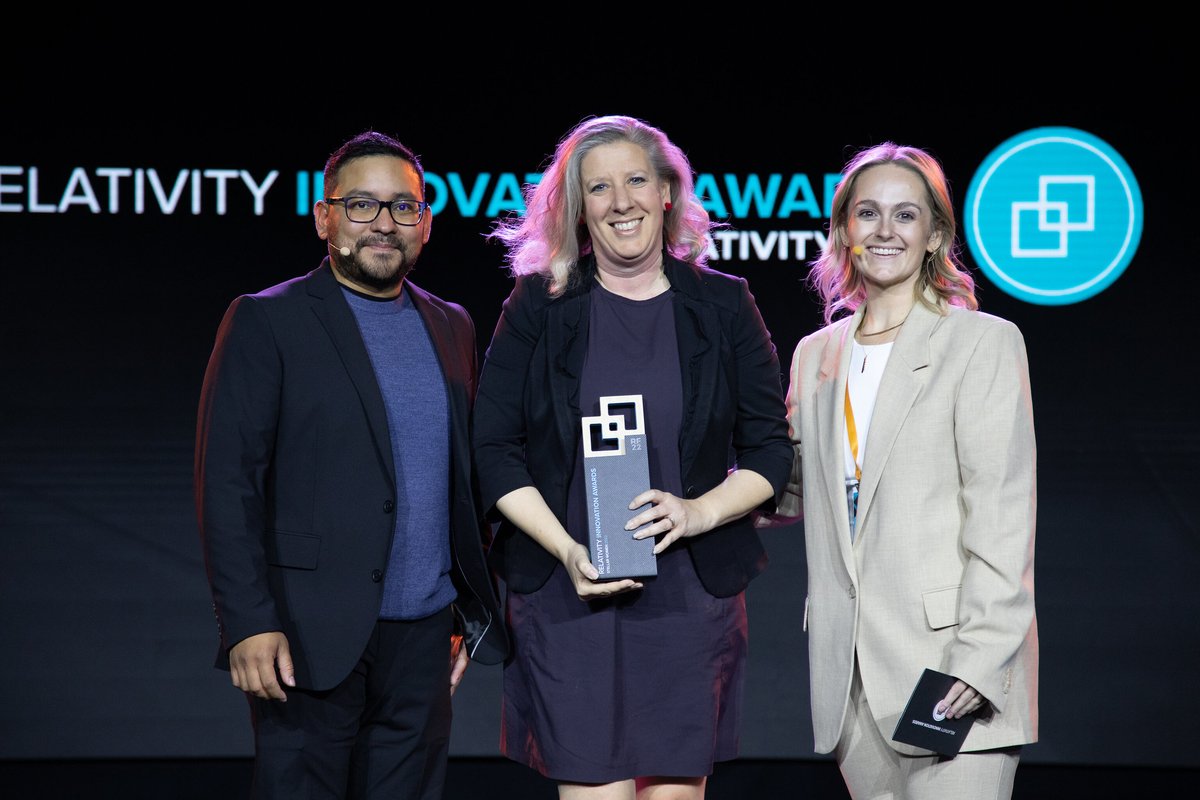 Reliving #RelativityFest and the fantastic speech given by #StellarWomen Innovation Award winner Allison Stanton! Thank you for your work to bring women to the forefront of #ediscovery.