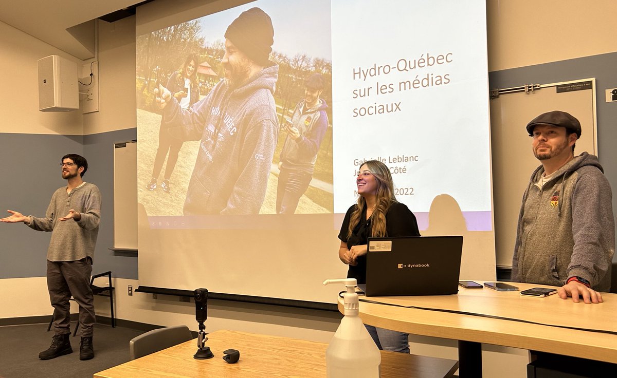 cheznadia's tweet photo. Visite des gestionnaires de communautés de @hydroquebec #COM3112 @CaddeReputation #UQAM https://t.co/qBUW9iuAYH