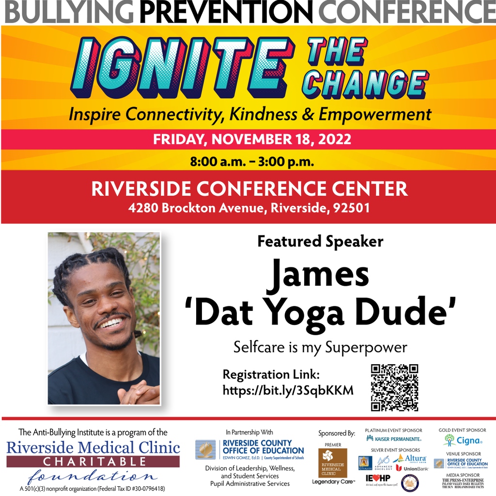 ABI_Bullying's tweet photo. We are just two days away from our Annual Bullying Prevention Conference! Meet one of our guest speakers, James Woods, who will be speaking about the power of self-care.
#rmccf #abicon22 #bullyingprevention https://t.co/DLNgcwlZkK