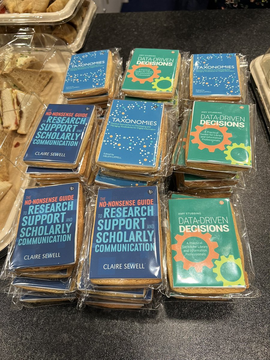 Book biscuits! Looking forward to welcoming attendees to <a href="/slaeurope/">SLA Europe</a> event with facet authors tonight!