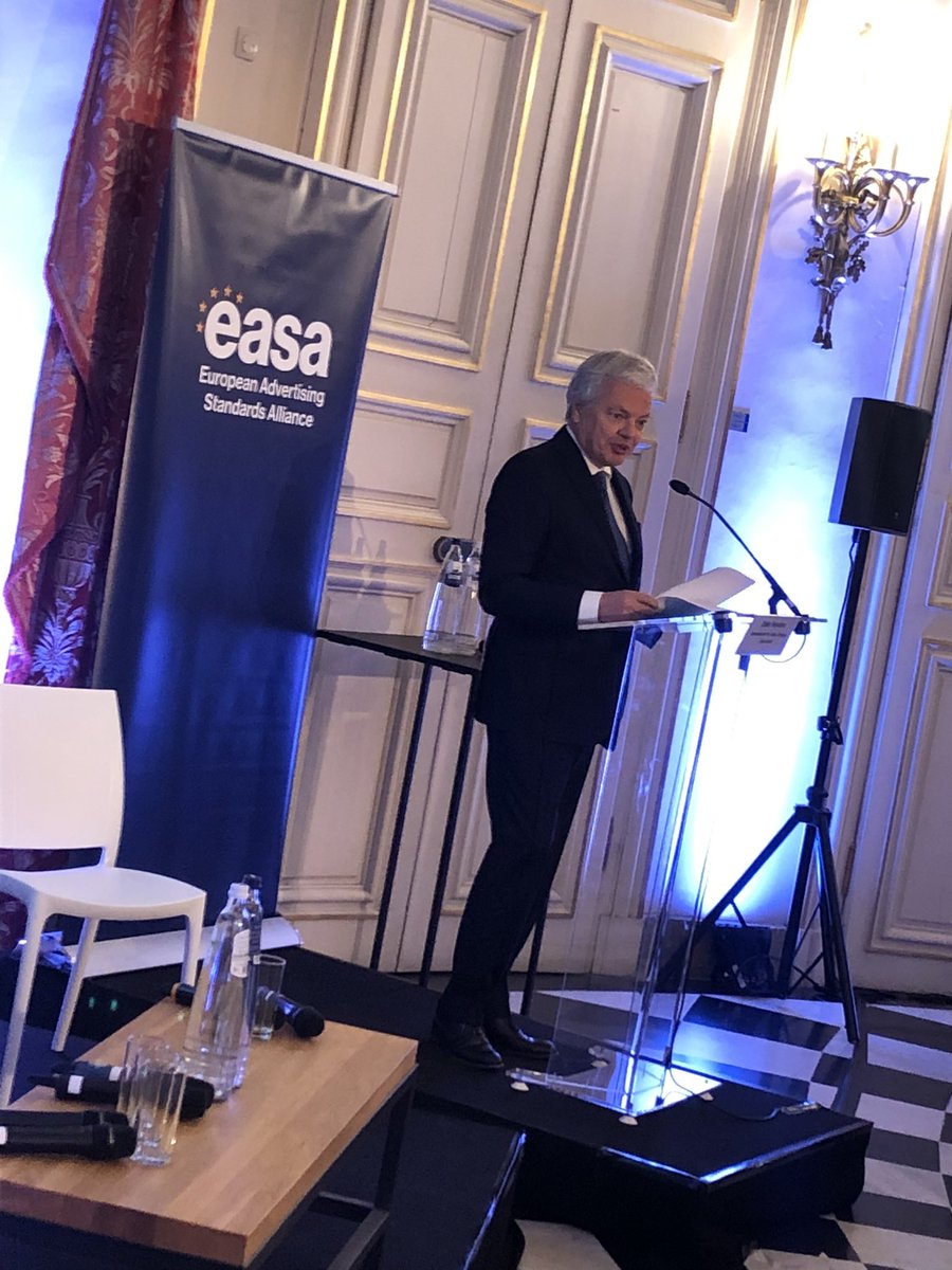 EASA (@advertisingeasa) on Twitter photo EU Commissioner Didier Reynders <a href="/dreynders/">Didier Reynders</a> at #EASA anniversary celebration emphasizes his support for self regulation and regulation as complementing each other #EASA30 EU Commissioner Didier Reynders <a href="/dreynders/">Didier Reynders</a> at #EASA anniversary celebration emphasizes his support for self regulation and regulation as complementing each other #EASA30