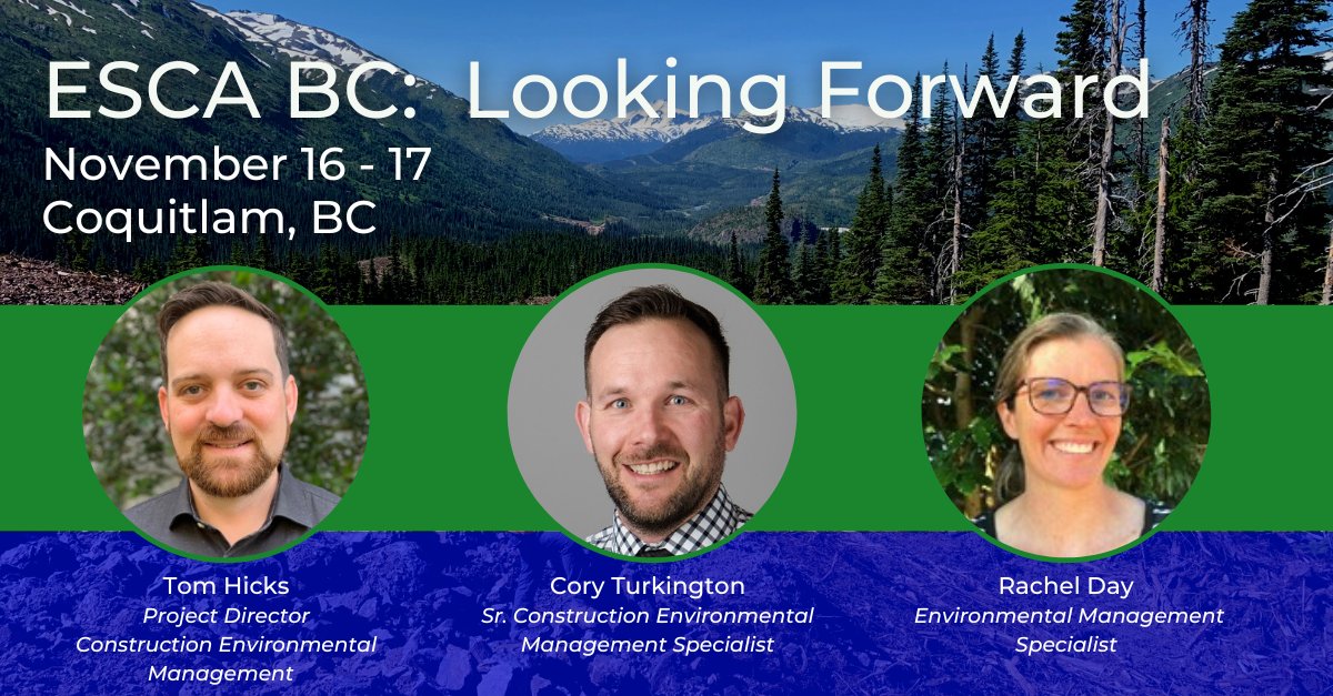 ecofishresearch's tweet photo. Connect with our team of #constructionenvironmentalspecialists during the social mixer today from 4:15-6:00 PM to discuss erosion and sediment control solutions for your projects.
We look forward to seeing you there!
#ESCABC #ESCA22 #ErosionandSedimentControl #LookingForward https://t.co/mJuHqSnaAY