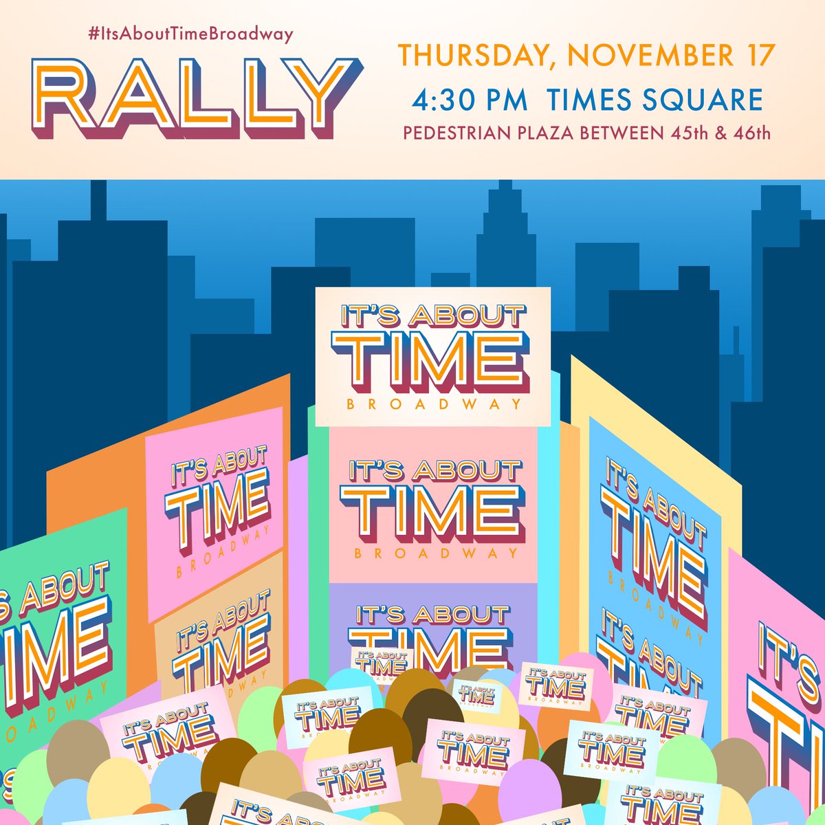 I’ll be hustling from rehearsal, but I’ll be there.

#ItsAboutTimeBroadway