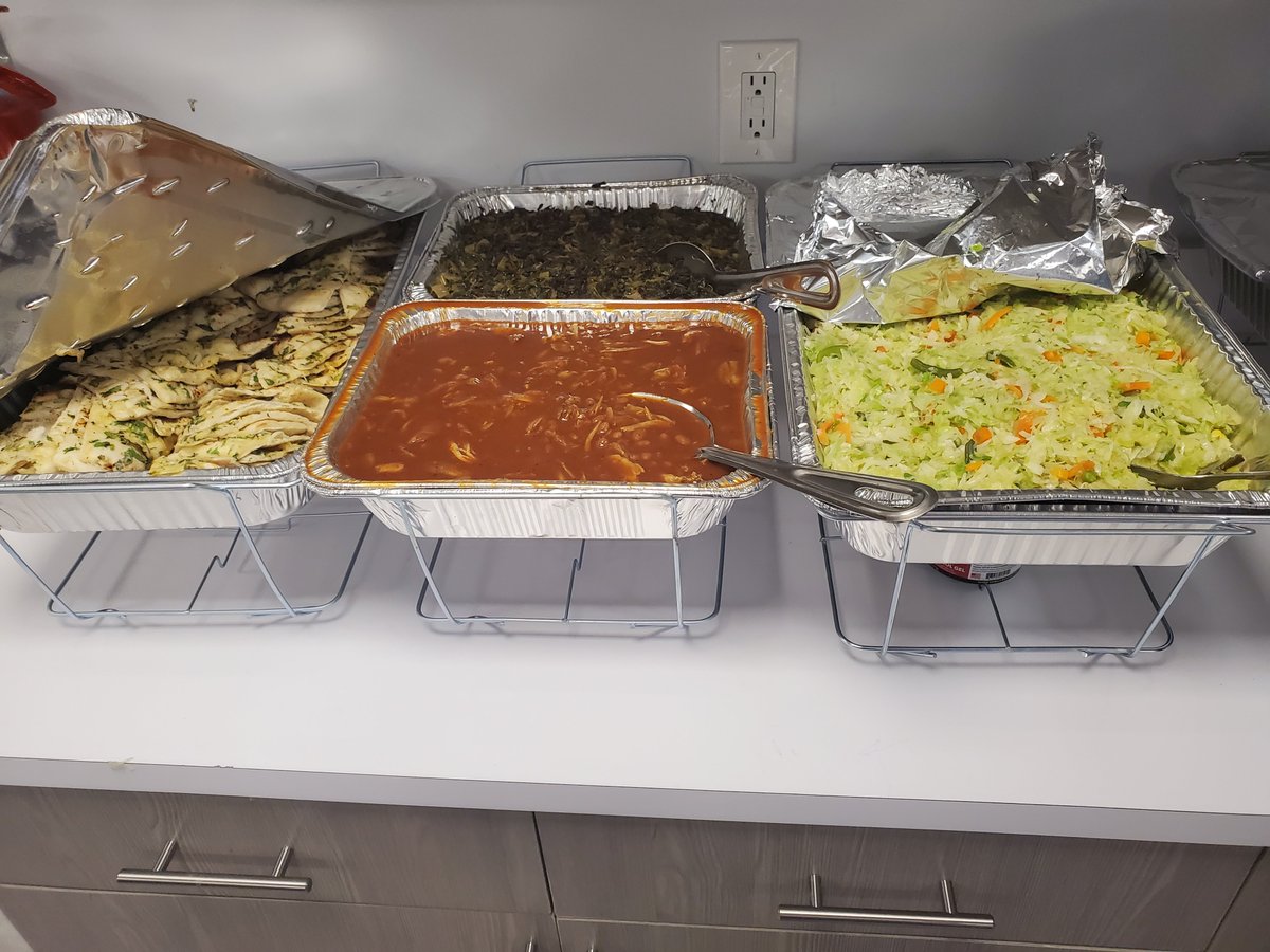 MittlemanEye's tweet photo. #MittlemanEye is celebrating Thanksgiving early with our annual potluck dinner.

Our theme this year is Joy to the World. We're enjoying food from 5 cultures around the world.
• Jamaica
• India
• Cuba
• Haiti
• USA https://t.co/C96uDoLOnQ
