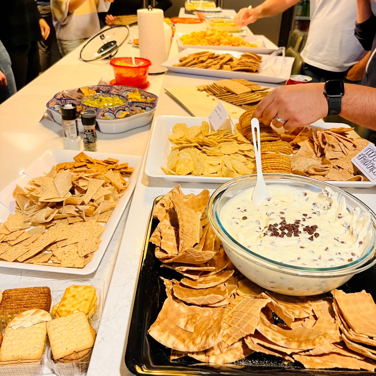 guptamedia's tweet photo. Our annual #DipDay tradition made its official comeback after pausing for two years due to the pandemic. Our team's variety of dips did not disappoint. And, to honor our first Dip Day back in 2009, one recipe always makes it to the table: Nick Guillemette’s Buffalo chicken dip. https://t.co/aUnV6kRkUp