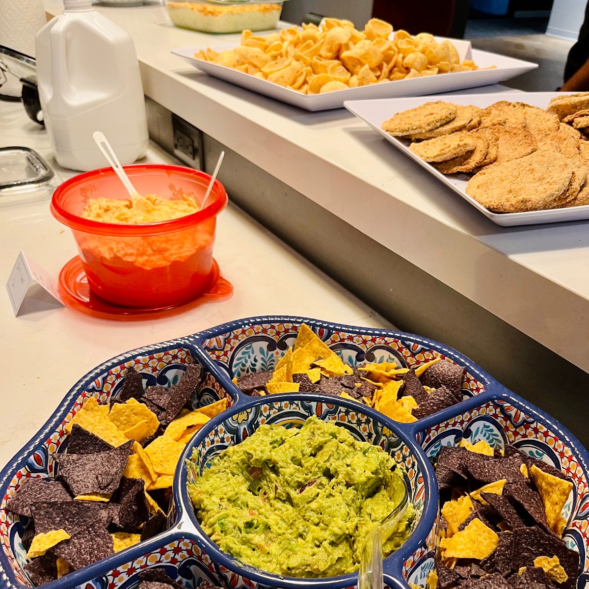 guptamedia's tweet photo. Our annual #DipDay tradition made its official comeback after pausing for two years due to the pandemic. Our team's variety of dips did not disappoint. And, to honor our first Dip Day back in 2009, one recipe always makes it to the table: Nick Guillemette’s Buffalo chicken dip. https://t.co/aUnV6kRkUp