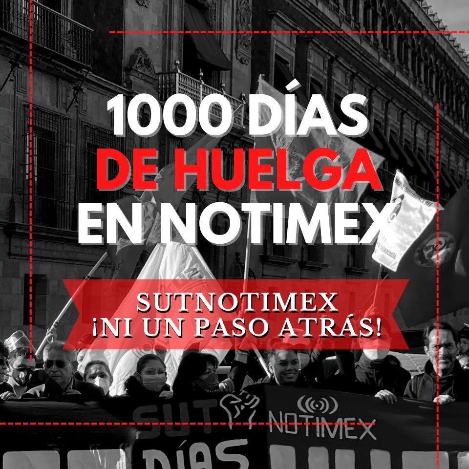 EmpleadoUn's tweet photo. Ojalá y que la frase #AmloEstaDesesperado fuera porque le urge solucionar la huelga de #Notimex pero prefiere tenernos en la calle; a #1000DiasDeHuelga seguimos en pide de lucha hasta que se escuche y atienda a los trabajadores. https://t.co/Npog5H4lZi