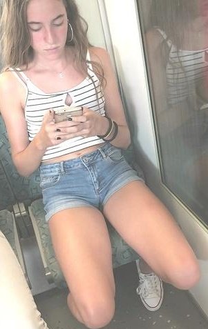 MRadocan's tweet photo. A couple I took on the bus today #horny #slut #cumshot #cumslut #candid #wankchat (yes I'm a girl) https://t.co/YzdDFJdB4M