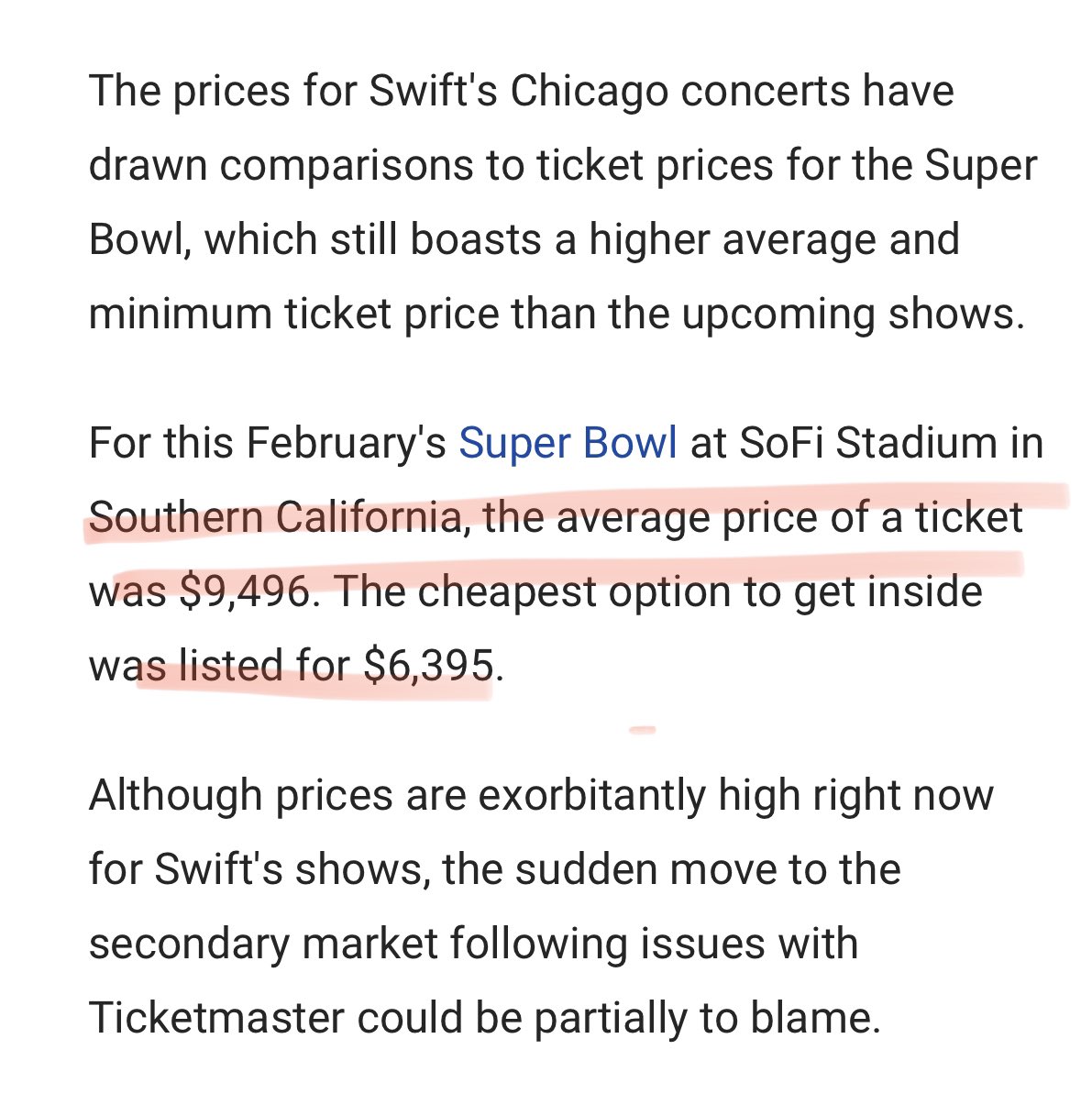 average super bowl ticket price 2022