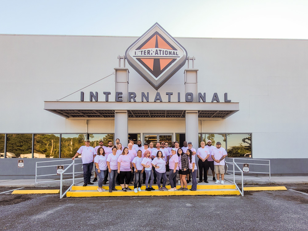 NavistarNews's tweet photo. #BreastCancerAwarenessMonth has come to a close, and our team made quite the impact! Overall, nearly $29k was raised for @SusanGKomen to help fund breast cancer research. #raceforthecure #RideWithNavistar https://t.co/C2UhGnT0nw