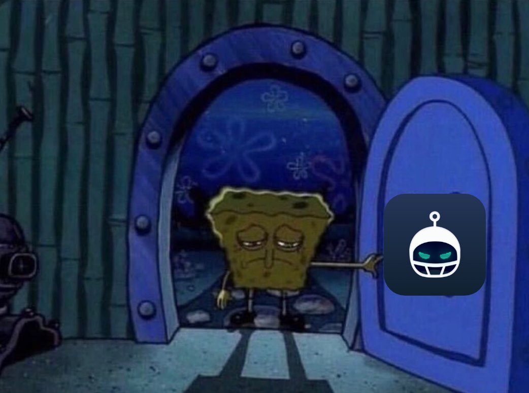 niggative memes on X: Spongebob opening door twitter bird logo on