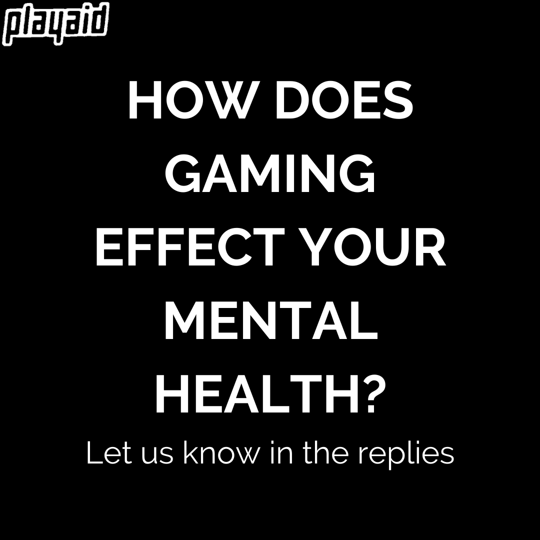 playaid's tweet photo. How does gaming effect your mental health?
If you would like more information about this check out our latest vid: https://t.co/Vb2Mynvg0d
#depression #depressed #gaming #playaid https://t.co/2W4CB6azLD