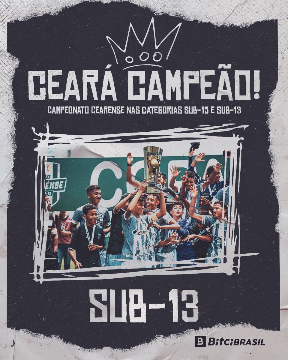 Esperança na base! ⚫⚪

No último final de semana, a #GeraçãoDeCraques do Vozão conquistou o Campeonato Cearense nas categorias Sub-13 e Sub-15. 🏆⚽ 

Parabéns, garotada.  👏

#bitci #ceará #títulos #cearense #sub13 #sub15