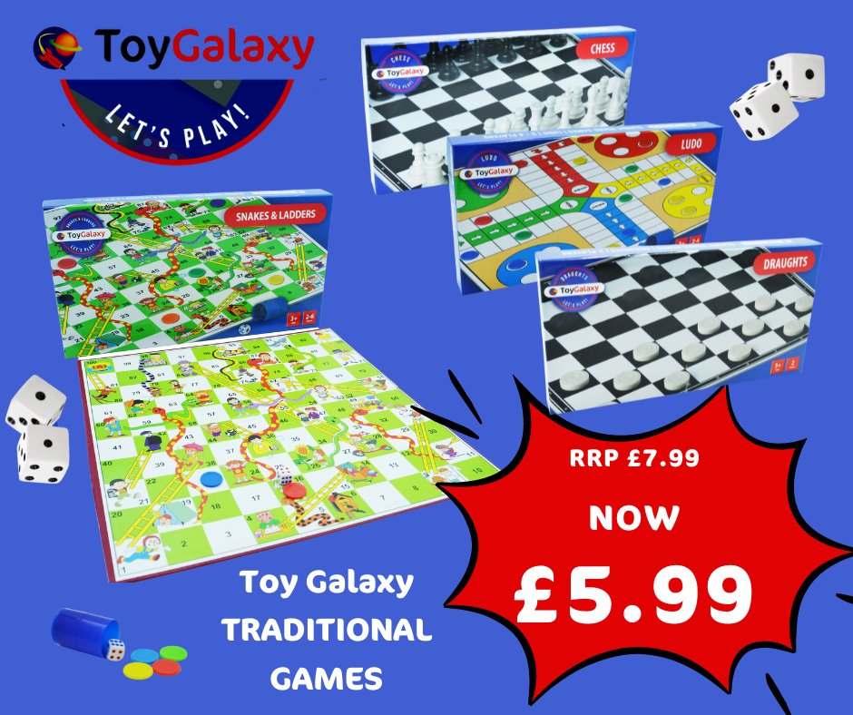 OUR BLACK FRIDAY OFFERS ARE ON NOW!💥
Get your hands on one of our Traditional Board Games. The perfect addition to any family games night! Be sure to pop in to one of our stores for many more exclusive offers. #BlackFriday2022 #ToyGalaxyOffers