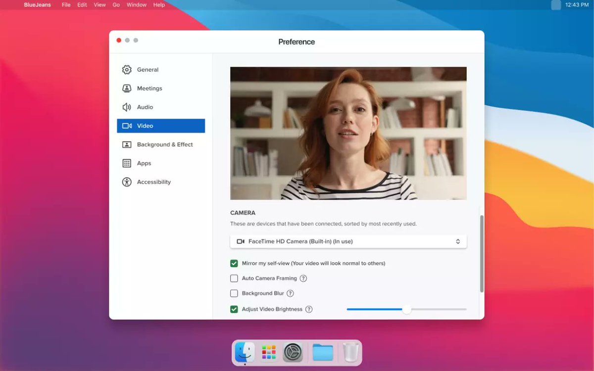 zbosin's tweet photo. Excited to share new @BlueJeansNet #Meetings features that harness the power of #ComputerVision to improve the quality of #hybridwork...enhanced lighting, auto-camera framing, weatherperson mode...and we're just getting started.  Check it out: https://t.co/Ve2wLhc3W8 https://t.co/ZgAzaYESBe