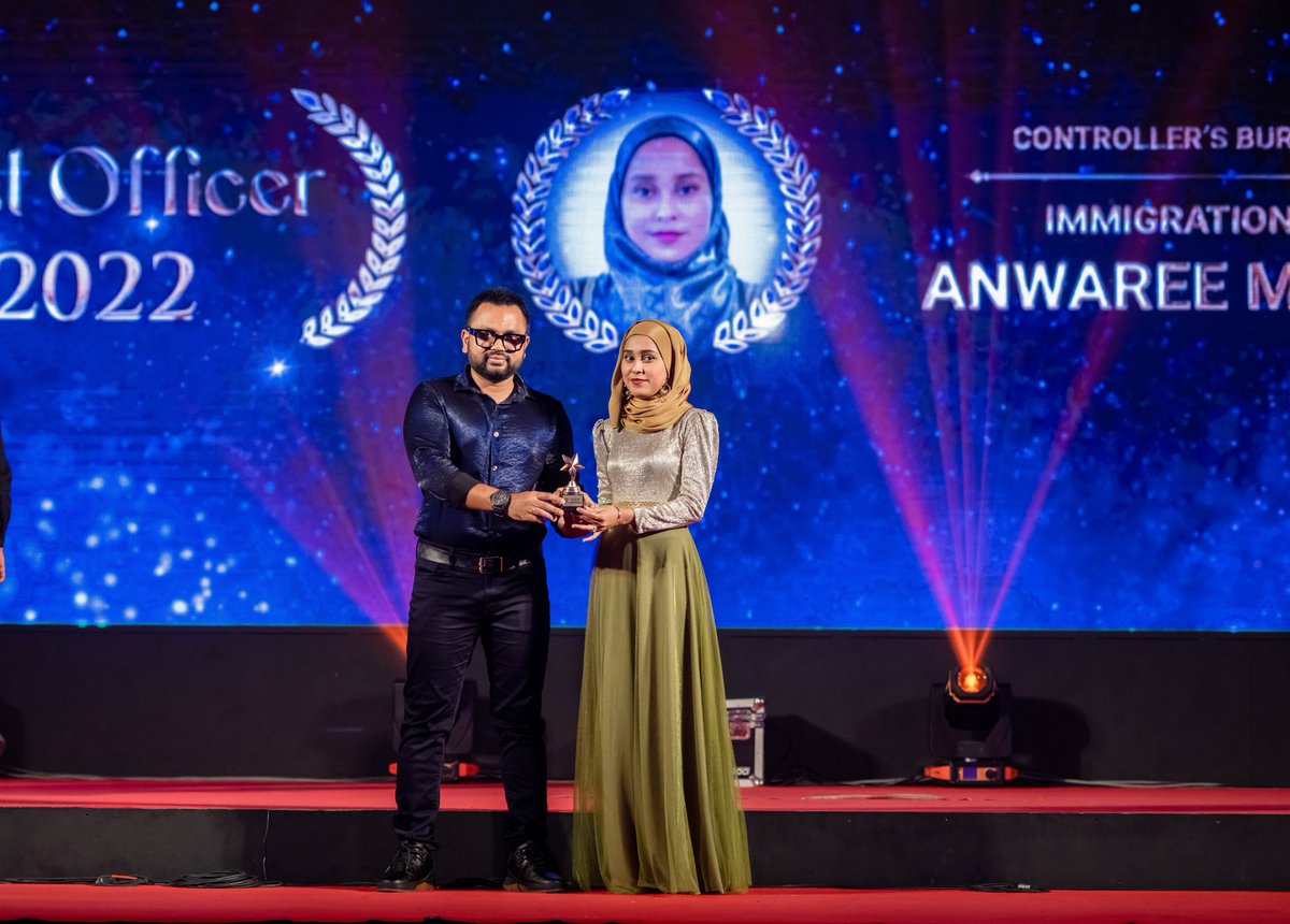 ImmigrationMV's tweet photo. Highlights from the #BlingItOn-themed "Baahaiyythari" event held on 4th Nov 2022;

26 Officers from different Divisions/Sections/Airport Batches, received the Best Officer 2022 Award for their dedication and outstanding performance.

#72yearsofservice #maldivesimmigration https://t.co/4csIwXdn1b