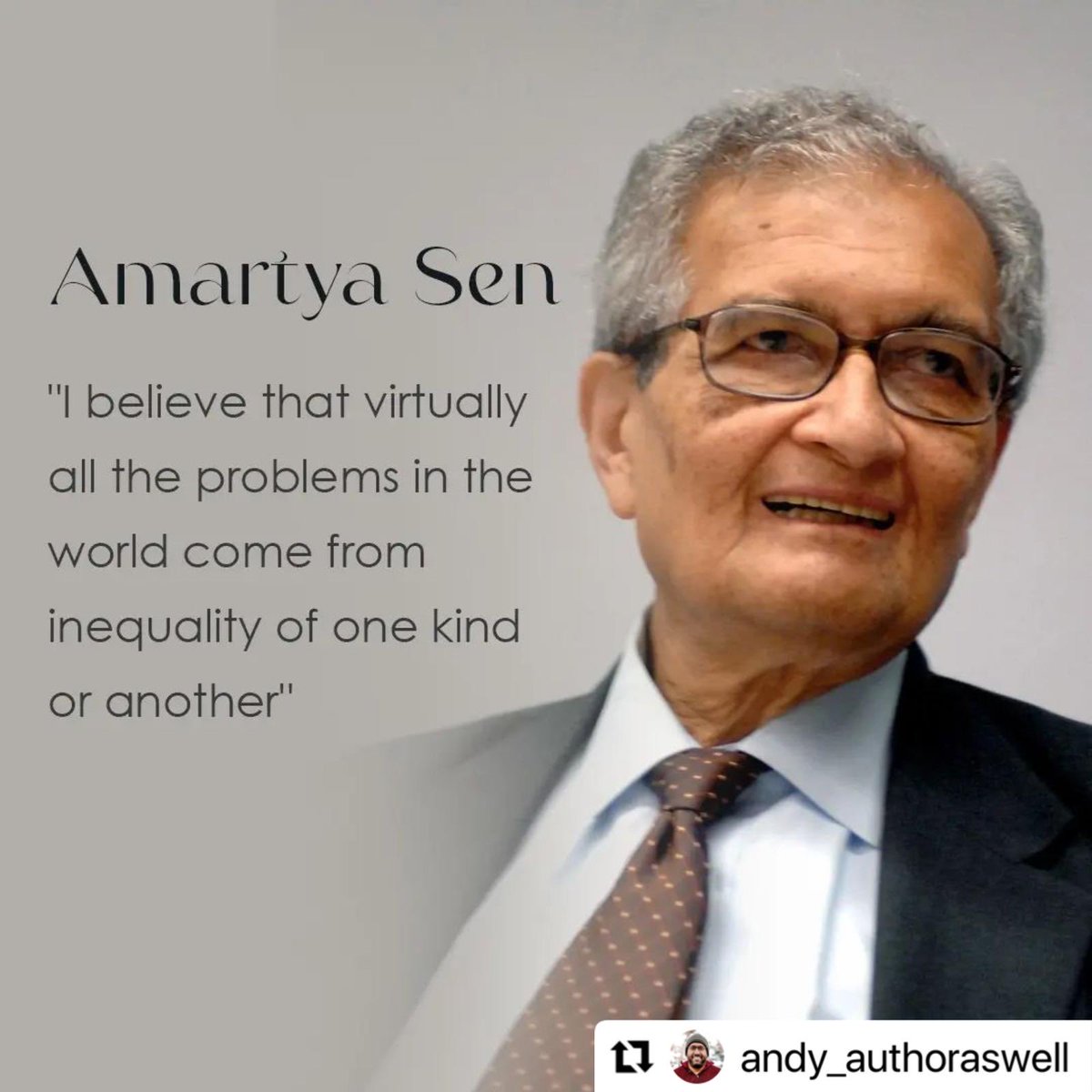 On #InternationalDayOfTolerance let’s keep fighting #inequity of every kind, whether arising from race, gender, sexual identity, religion, caste, class, or disability. We need more ways to come together, not to be divided.

#amartyasen 
#ToleranceDay #diversity #EqualityForAll