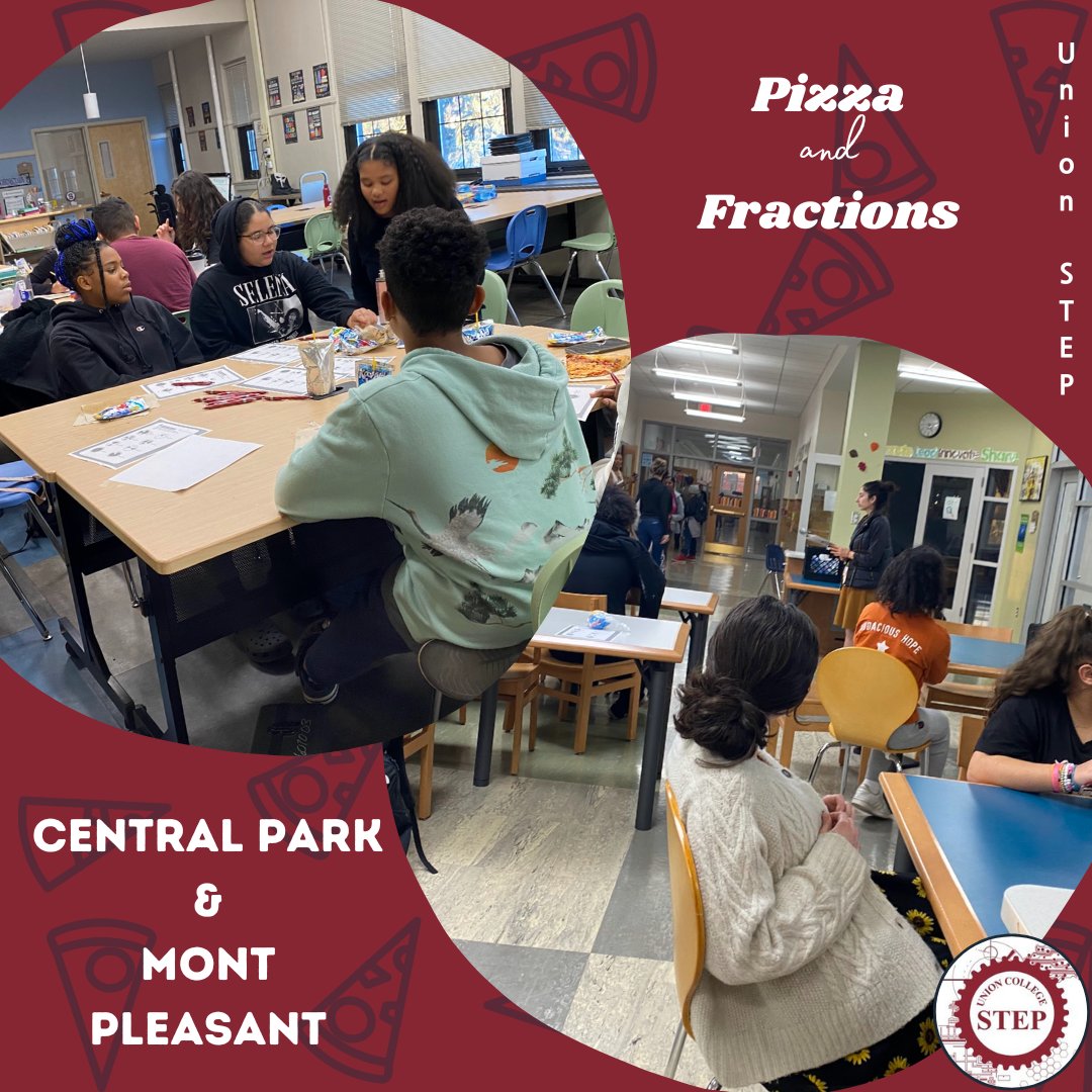 In our last week before winter break, STEP mentors and mentees enjoyed learning about fractions through delicious pizza.