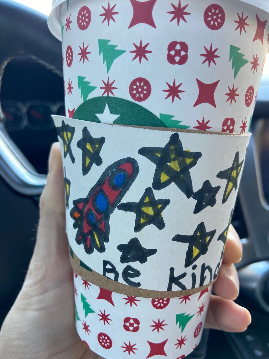 We love when community &amp; school unite to show off the amazing work of our students. I was happy to snag a sleeve at Starbucks this morning that was made by <a href="/RocketsRR/">Rolling Ridge Elementary</a> art students!! ❤️❤️❤️ <a href="/olatheschools/">Olathe Public Schools</a>