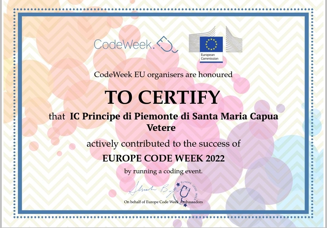 Anche quest'anno la nostra scuola ha contribuito al successo della "EUROPE CODE WEEK 2022". Diversi gli eventi organizzati  per lo sviluppo del pensiero computazionale. #alessandrobogliolo #coding  #codeweek