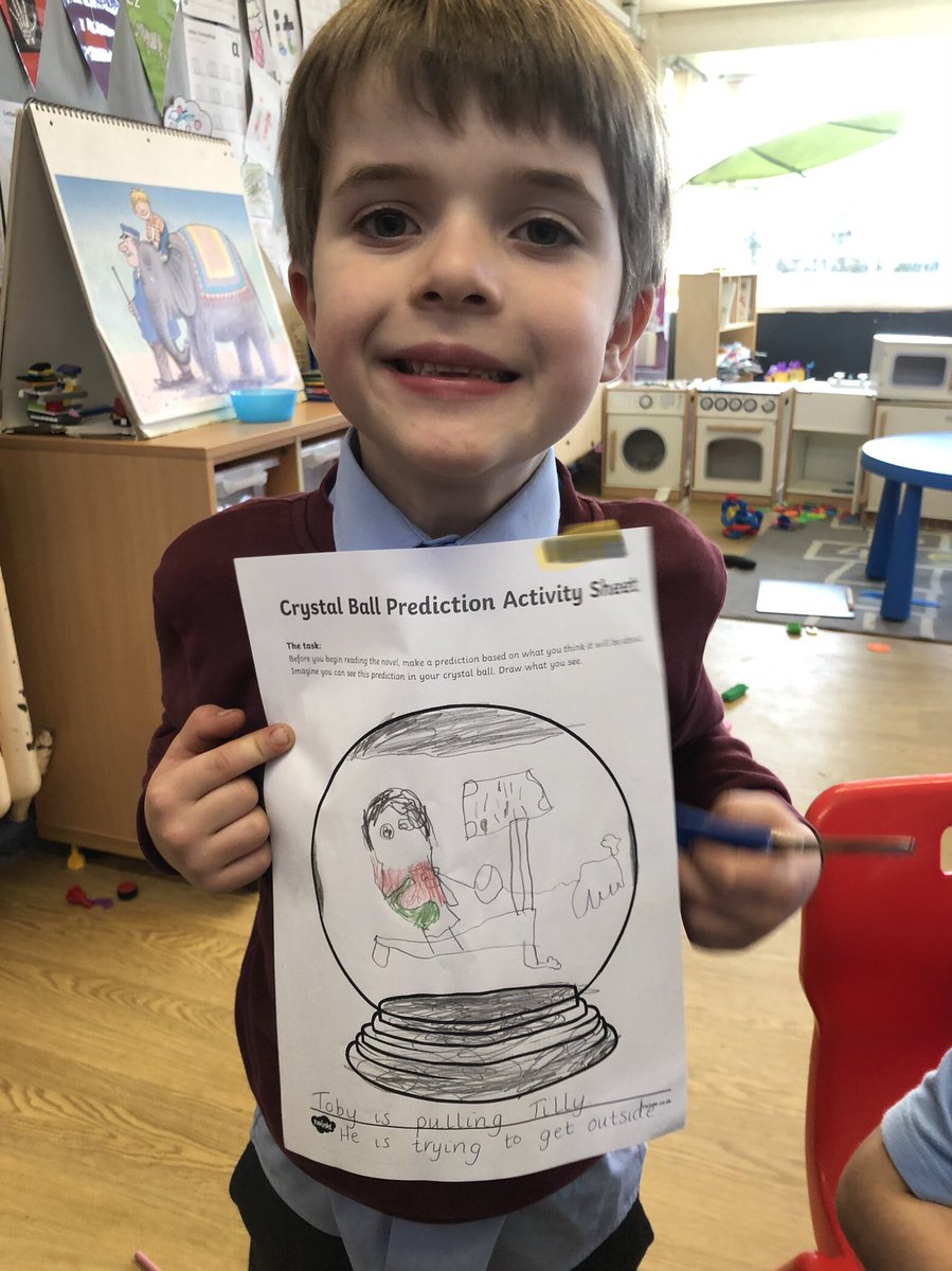 MissScottBPS's tweet photo. P1a read ‘Stuck Inside’ from their Bookbug bags today! 📕 Before we read the story, we used the clues (title, front cover and blurb) to predict what would happen. Here are our fantastic drawings! 😊 @Bookbug_SBT @BookWeekScot @balmuildyps https://t.co/XNV7CWq3rX