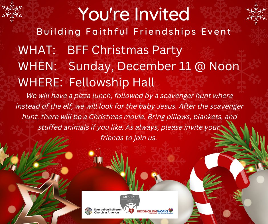 MessiahKnox's tweet photo. Looking for a fun Christmas activity for your kids? Then save the date of Sunday, December 11th at 12 noon! It will be a great way to kick off the season and build friendships at the same time! https://t.co/qrYpIhD1jV