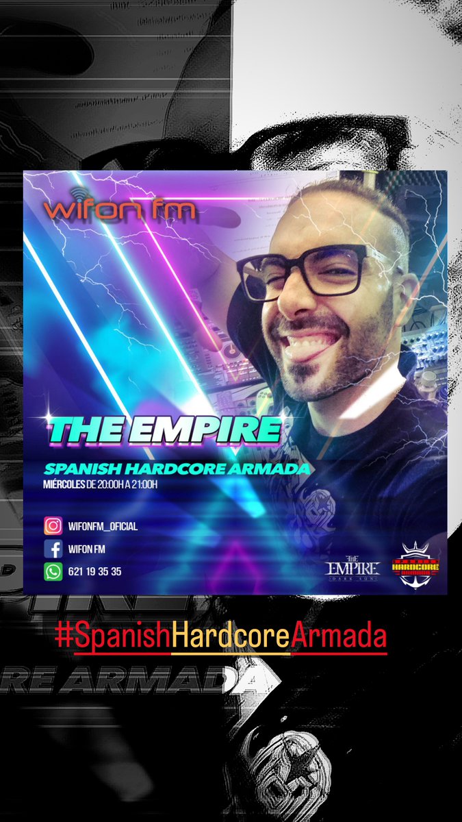 dj_the_empire's tweet photo. Listos para el Episodio 117 de #SpanishHardcoreArmada 🔊🎶!!
▶️Sintoniza a partir de las 20:00⬇️
- 📻97.5 (Murcia) / 94.2 (Cartagena) / 89.5 (Abanilla)
- 🌍https://t.co/yuQgjsQVui
- o en #twitch sobre las 19:30 https://t.co/ThJdF57P7z
#radio #hardcore #music #hardstyles https://t.co/XuA4vz52Go