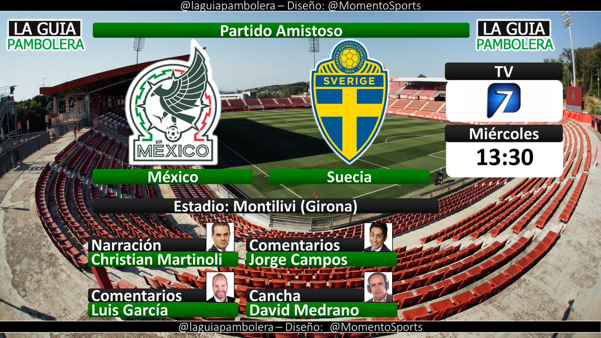 HOY: #Amistoso 🇲🇽 #SeamosHéroes @miseleccionmx @svenskfotboll por @AztecaSiete con @martinolimx @GarciaPosti Jorge Campos y @medranoazteca (13:15hrs) #ElCanalDelMundial #SoloTienesQueDesearlo