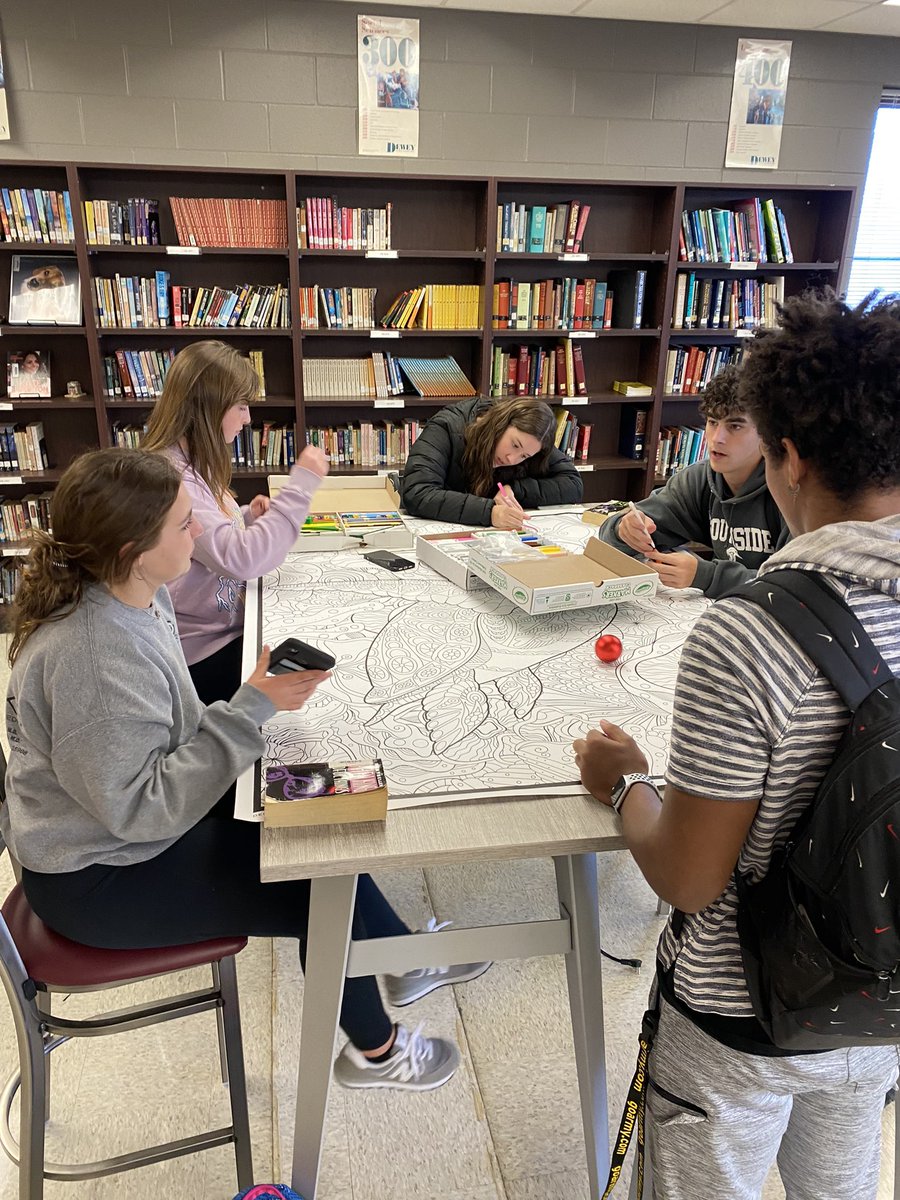 sshslib's tweet image. We are starting our very first Debbie Lynn group coloring display!!! #everyonelovestocolor #sshslc #maker