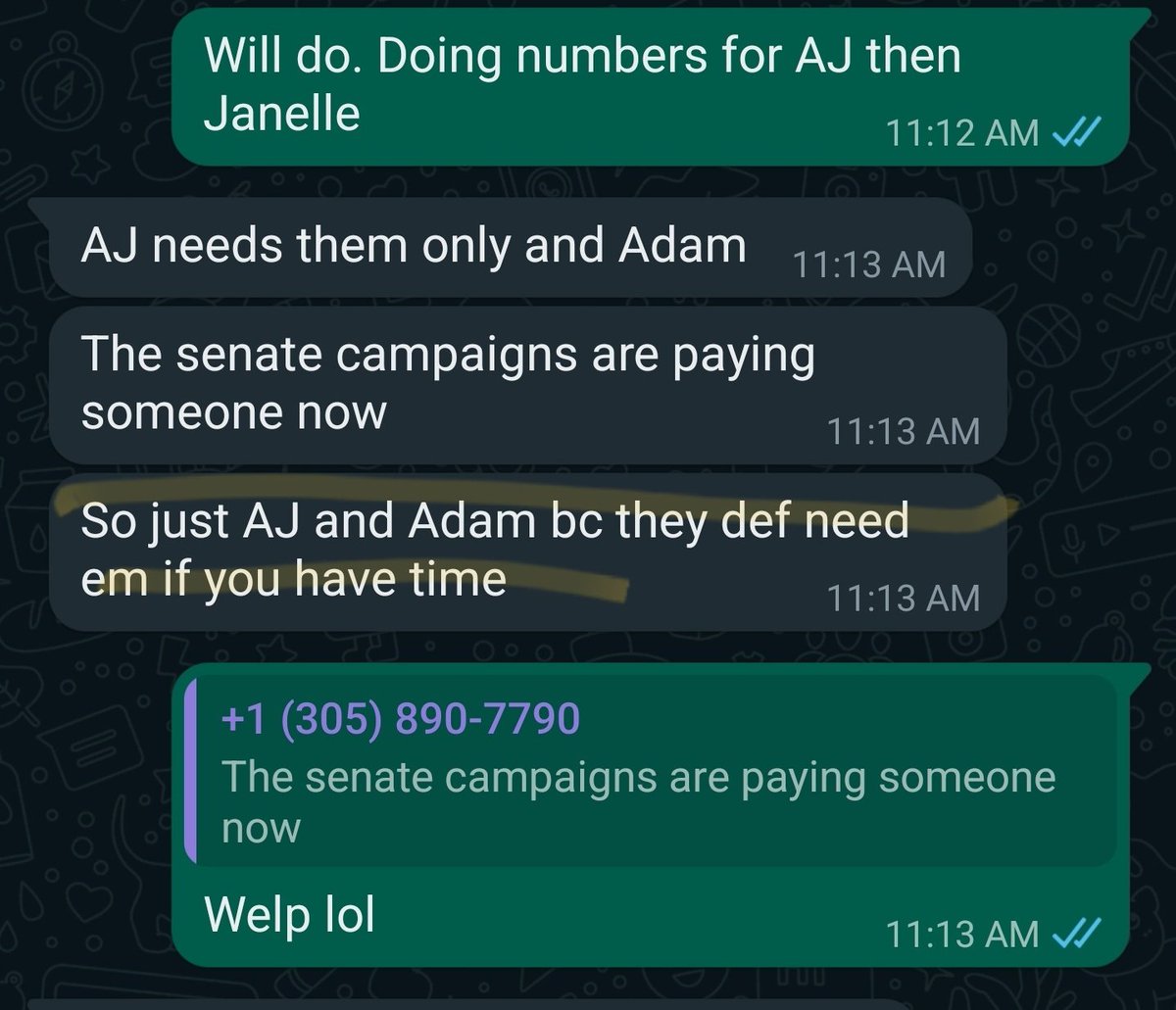 VanessaBritoMia's tweet photo. @FlaDems @Manny_A_Diaz This is how it goes down in Florida. The party has experts who can and often do the work for free; The party turns its back on them and forces candidates to hire the same consultant who, again, doesn't do data. Why? https://t.co/keTI2UgM7b