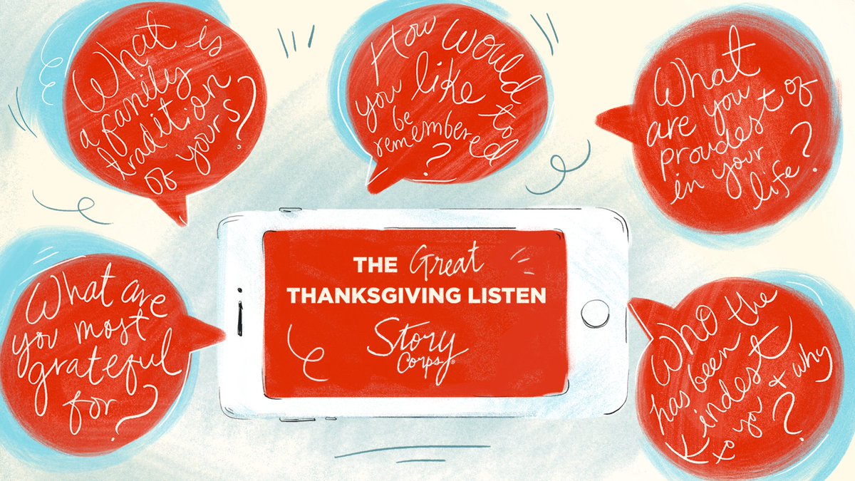 Educators: Inspire students to capture stories this #Thanksgiving by joining <a href="/StoryCorps/">StoryCorps</a> for #TheGreatListen. Have them record stories with friends, mentors, and loved ones to help create an oral history of our times. Learn more at thegreatlisten.org. goo.gle/3X4xajM