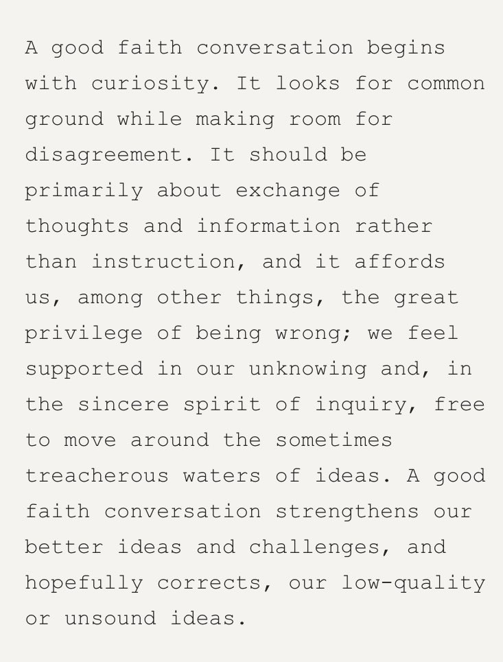 Nick Cave defines a good faith conversation. We need more of these in #mentalhealth.