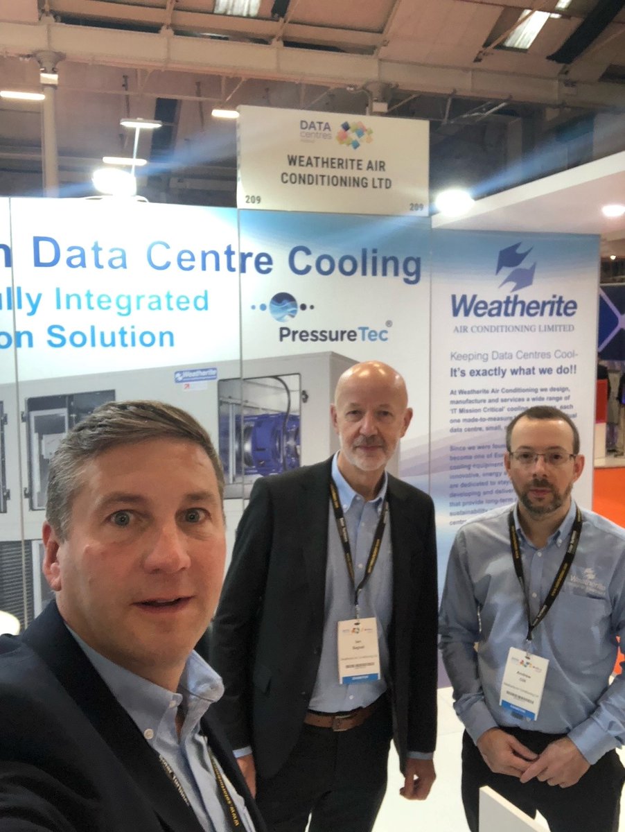 Great first day <a href="/datacentresire/">DataCentres Ireland</a> today! Thanks to everyone that came to visit our stand. We've had lots of fun and looking forward to another busy day tomorrow! 
Pic - Business Development Director, David Quinn; Telecoms Director, Ian Bagnall; Senior Technical Engineer, Andy Clift