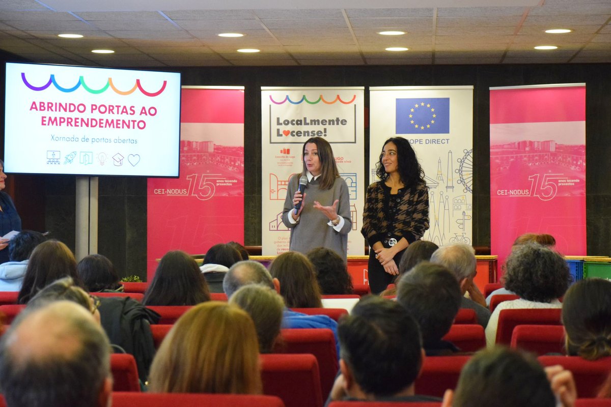 concellodelugo's tweet photo. 🚪🚀👋 HOXE, o Centro de Empresas e Innovación do Concello (#CEINodus) recibiu a #Lugo coas portas abertas!

A Alcaldesa @LaraMendezLopez participou na xornada de portas abertas do CEI-Nodus, enmarcada no movemento #LocalmenteLucense https://t.co/6vnF4owgwi