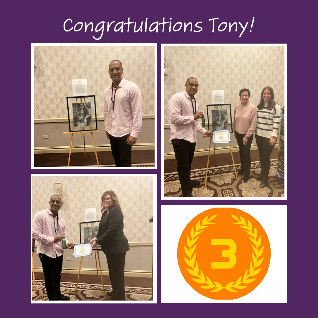 TCADR's tweet photo. Congratulations Tony, TCADR Recovery Specialist, for placing 3rd in the annual DEA Heroin &amp; Opioid Art Exhibit! Tony, a self taught artist, uses his talents to make others smile, cope with stress, &amp; spread the message of recovery.  Scroll to see the art &amp; his story. #stoptheODs https://t.co/3p9m3WhMK9