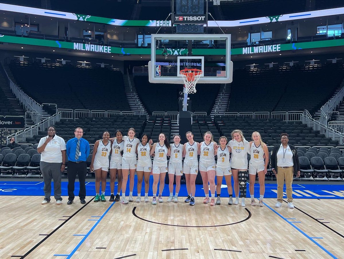 USMathletics's tweet photo. Let’s Go Wildcats! Today the Girls Varsity Basketball team takes on Brookfield Academy in this years Prep Series at Fiserv Forum! 

@usmsocial #WildcatsLead https://t.co/TJxK3tDcCq